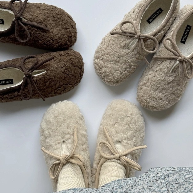 N635-Freeters羊羔絨可愛毛毛休閒鞋 底高1cm