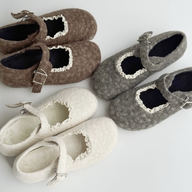 A587-Freeters羊羔毛兩種造型的可愛休閒鞋 底高2cm