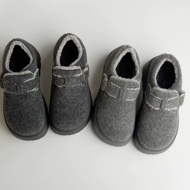 N639-Freeters灰色加絨勃肯厚底休閒鞋 底高6cm