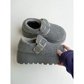 N639-Freeters灰色加絨勃肯厚底休閒鞋 底高6cm_9