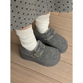 N639-Freeters灰色加絨勃肯厚底休閒鞋 底高6cm_5