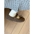 A594-Freeters皮革蝴蝶結毛毛加絨平底鞋 底高1cm_3