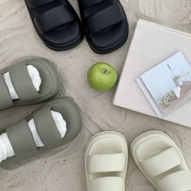 S233-Freeters寬帶厚底增高情侶拖鞋 底高5.5cm