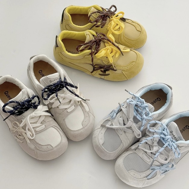 N647-Freeters雙鞋帶設計網面休閒鞋 底高3cm