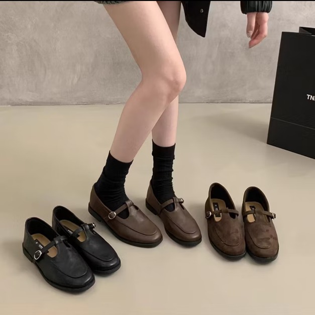 A518-Freeters 英倫風復古小皮鞋 亮面黑 亮面棕 底高1-3cm