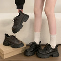 A630-Freeters英倫風質感霧面綁帶厚底皮鞋 底高6.5cm