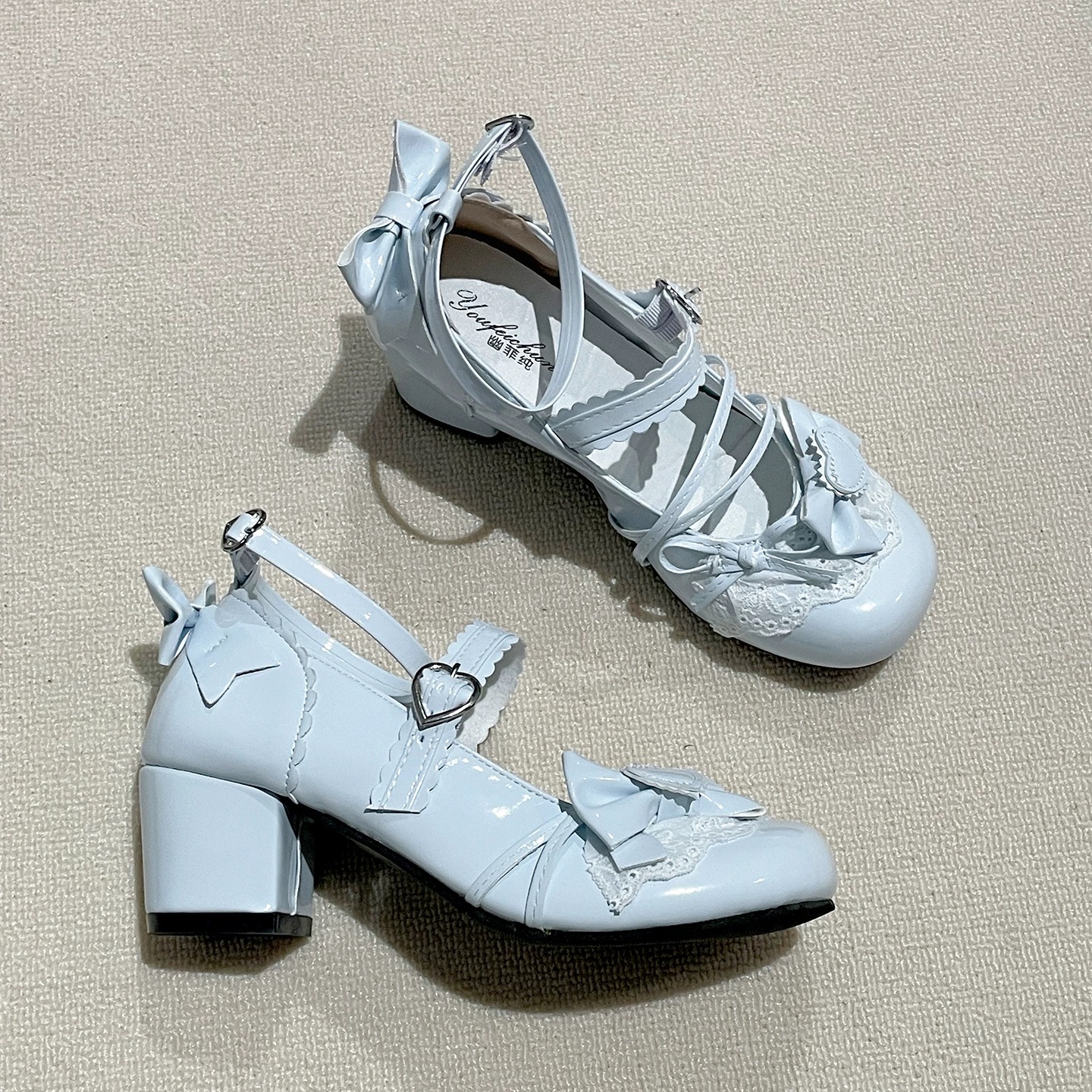 H120-Freeters愛心蝴蝶結蕾絲皮跟鞋 底高5.5cm_3b2362c285a111484b0d87e317eb655b.jpeg