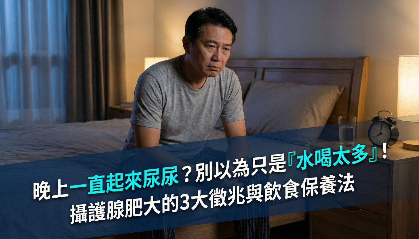晚上一直起來尿尿？別以為只是水喝太多！攝護腺肥大的3大徵兆與飲食保養法