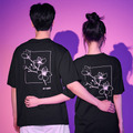 YONEX 櫻花限定款 短袖上衣 線條櫻花-男女版 262TS006U_5