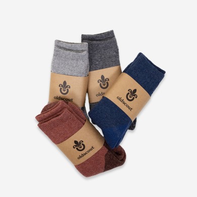 oldscout® 輕美麗諾羊毛混紡戶外襪・4色