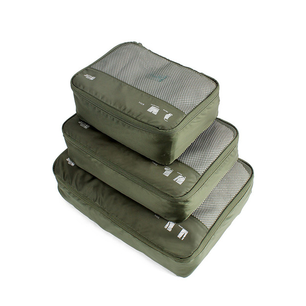 旅行衣物收納三件組-軍綠