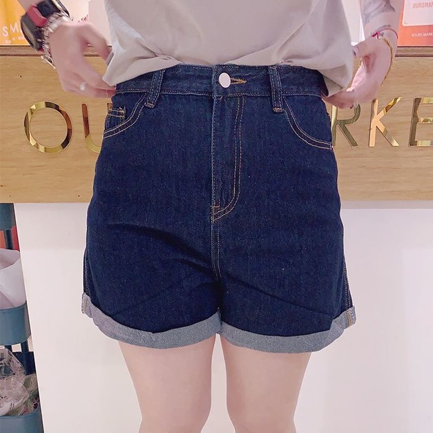 【現貨】反摺深藍短褲AS63022531796