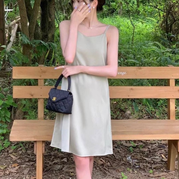 【現貨】絲綢肩帶可調洋AS86056A