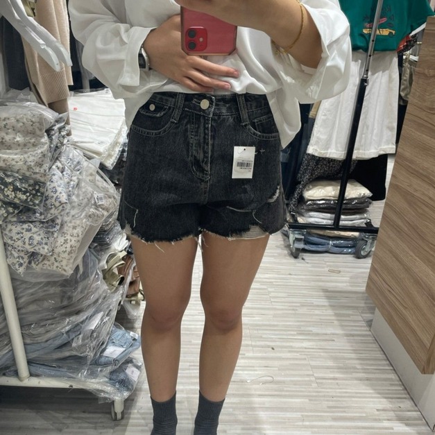 【現貨】韓國割破牛仔短褲AS365612295