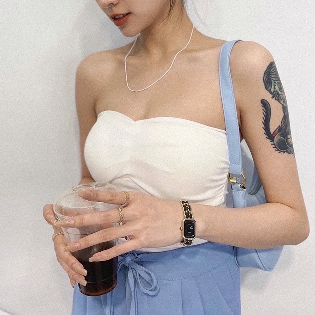 【現貨】附胸墊抓皺平口衣AS0181006