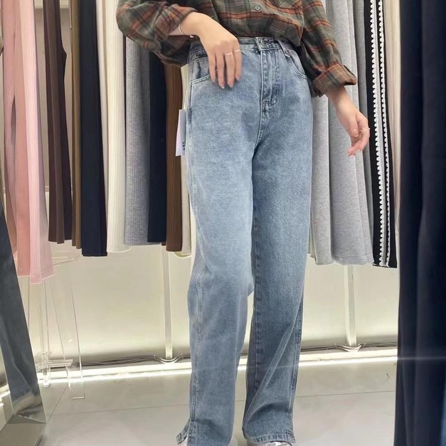 【現貨】側開落地直筒褲BA689611798