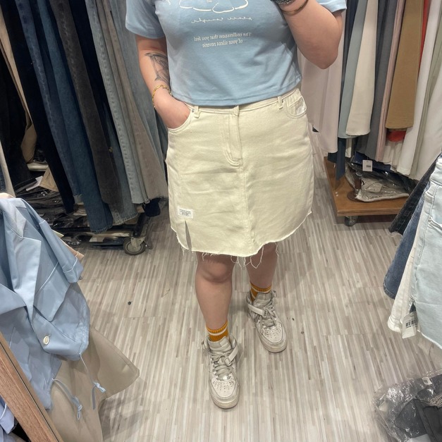 【現貨】個性車標牛仔裙AS722301698