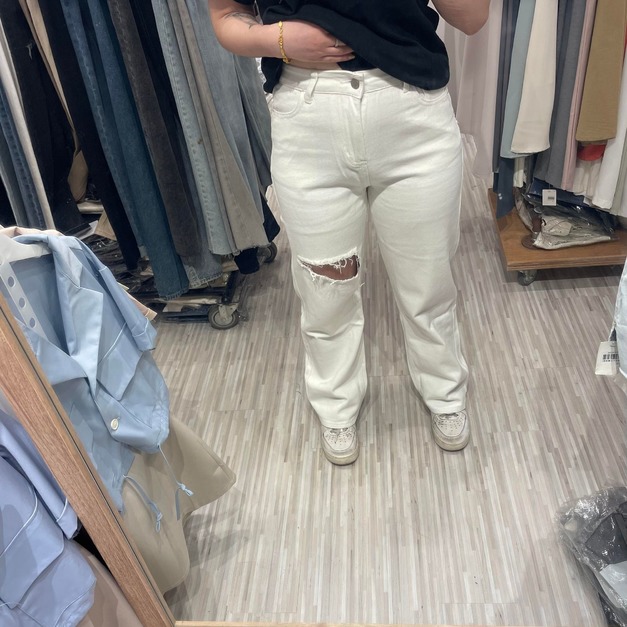 【現貨】顯瘦直筒破褲AS316050795