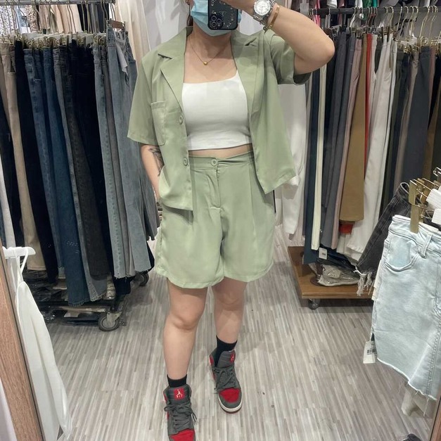 【現貨】短袖西裝套組AS2001002