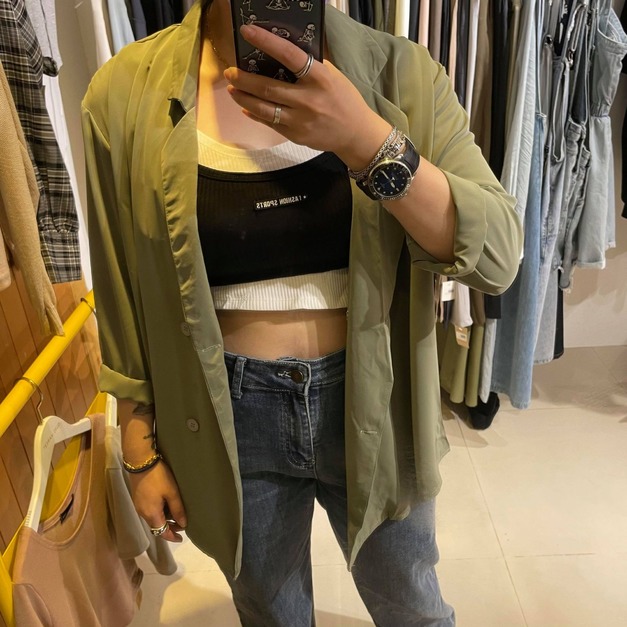 【現貨】薄款雙扣西裝外套AS402803