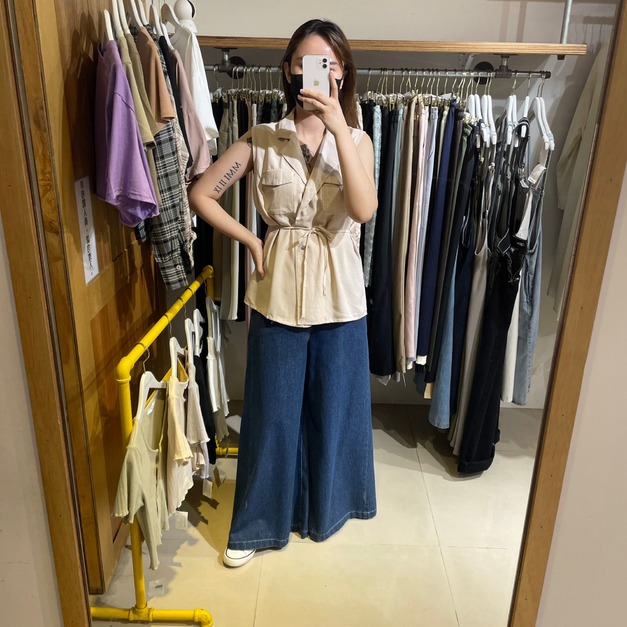 【現貨】雙口袋綁帶背心AS1971300707