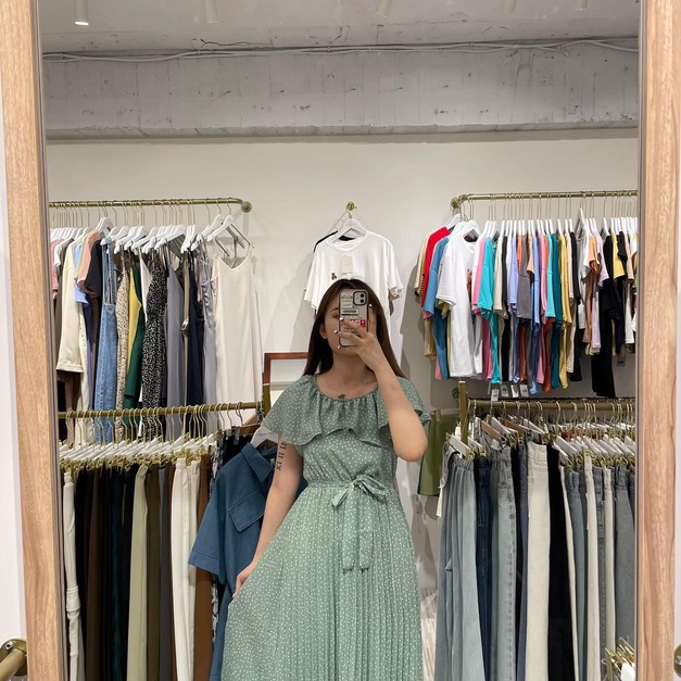 【現貨】細褶點點洋AS83316-06