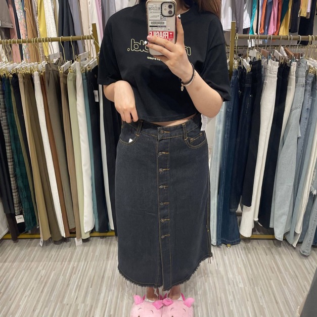 【現貨】黑牛仔排裙BW2761360696