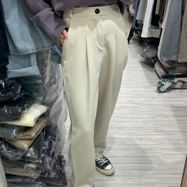 【現貨】挺料後鬆緊西裝褲BA6950606