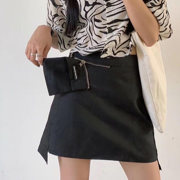 【現貨】口袋可拆工裝褲裙AS7921806