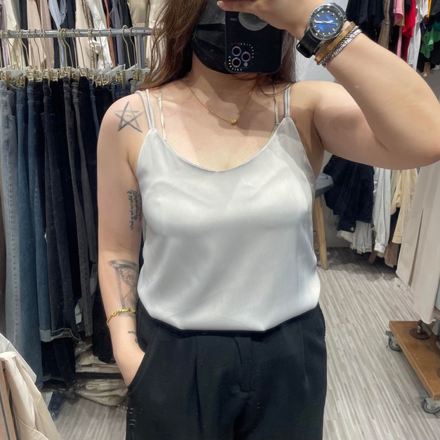 【現貨】緞面背交叉背心AS801-1006