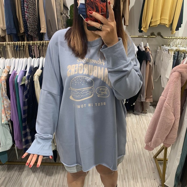 【現貨】漢堡薄長T恤BA15067619