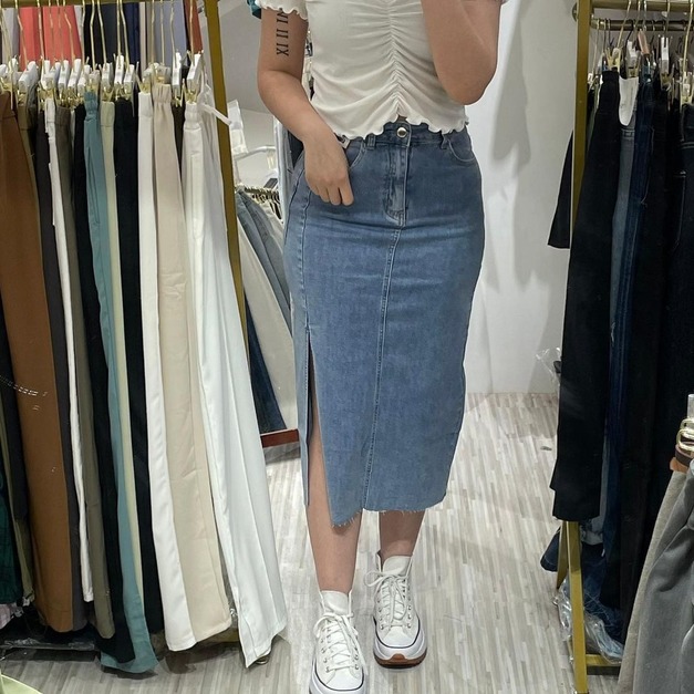 【現貨】超辣開叉牛仔裙A88430697