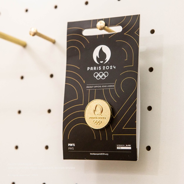 2024巴黎奧運  / 系列設計胸章 /  圓形鍍金胸章