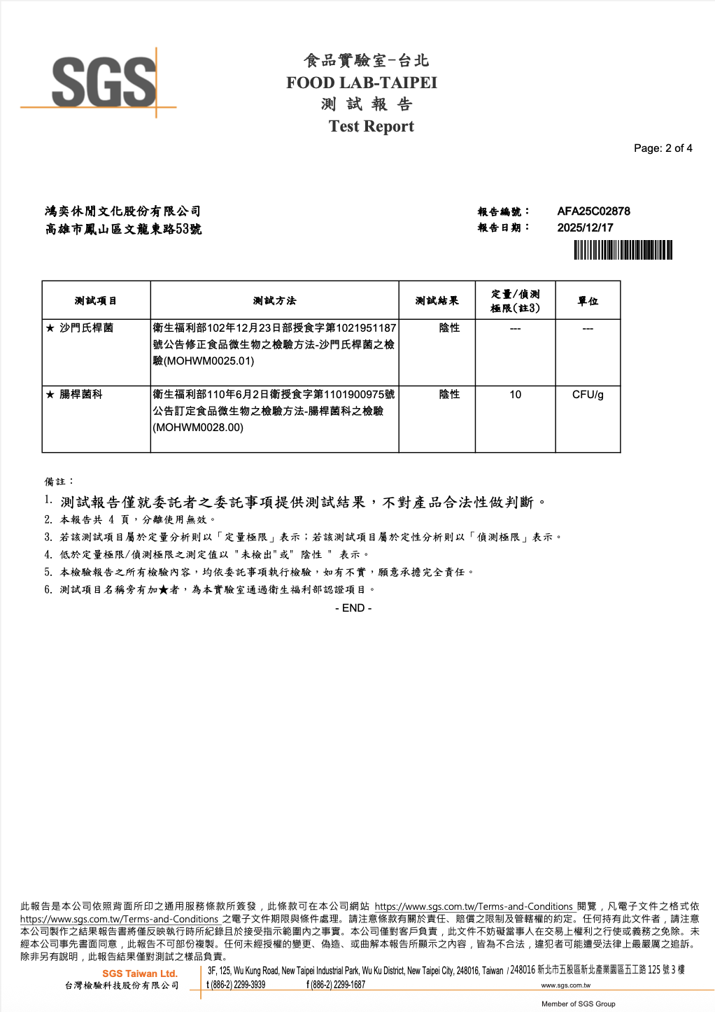 黑嚕嚕義大利麵副食品SGS檢測報告2