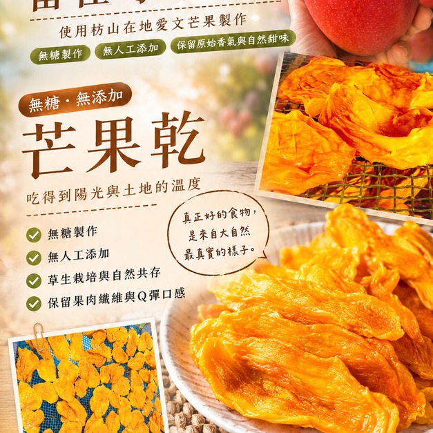 【潘潘芒果公主｜枋山愛文芒果乾】-4包組