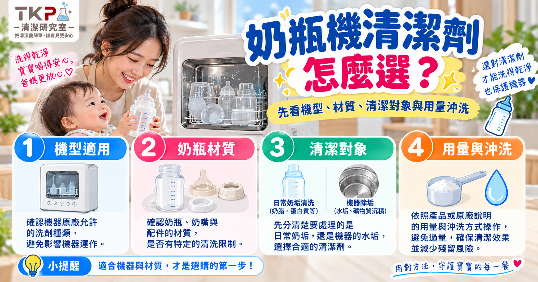 奶瓶機清潔劑怎麼選?洗奶瓶時真正要注意的幾件事