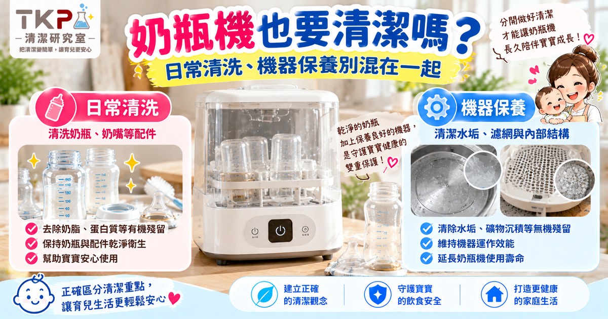 奶瓶機也要清潔嗎?日常清潔與機器保養別混在一起