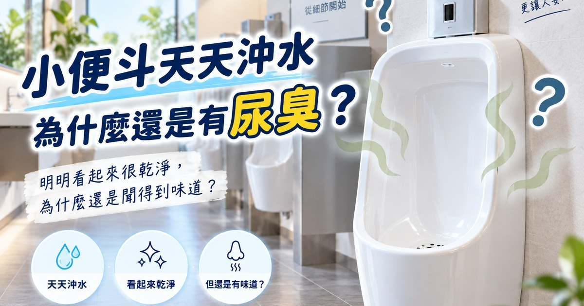 小便斗明明每天沖水,為什麼還是有尿臭味?5個常被忽略的原因|TKP清潔知識