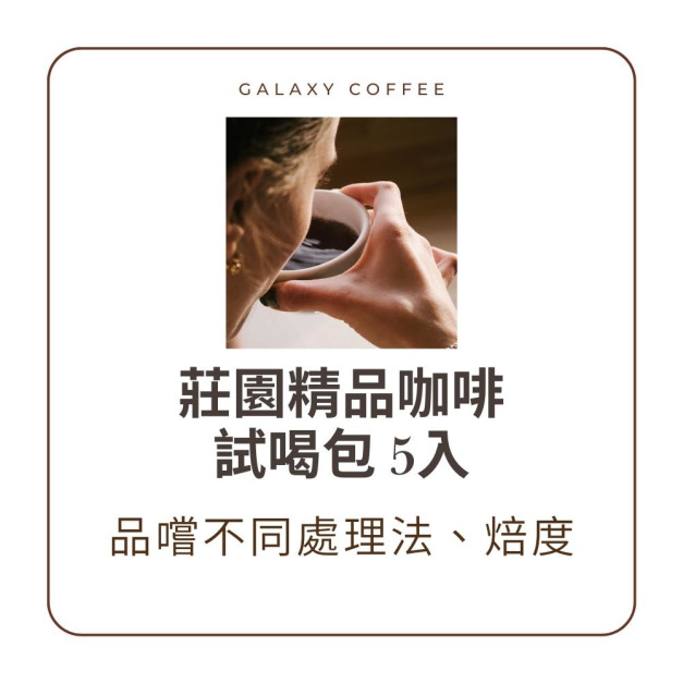 莊園精品咖啡試喝包(5入) 可選焙度，風味隨機出貨