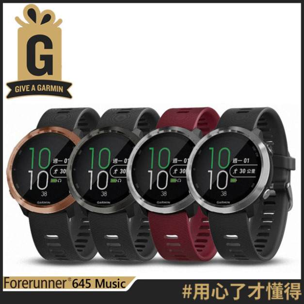Garmin｜Forerunner® 645 Music 音樂腕式心律跑錶