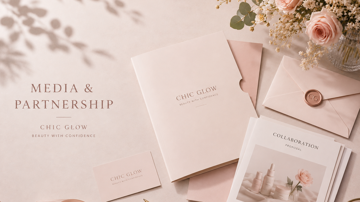 CHIC GLOW 媒體與合作情境圖