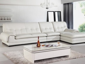 優娜L型舒適皮沙發