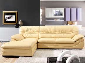 柔情超舒適L型皮沙發