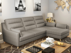 法閣L型貓抓皮沙發-淺咖啡