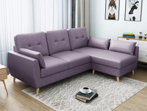 歐風小L型貓抓皮沙發/芋頭紫