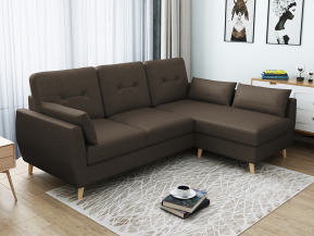 歐風小L型貓抓皮沙發/深咖啡