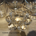原點居家創意 玻璃蓮花蠟燭杯 佛教蓮花燭臺 油燈 玻璃工藝燭臺 兩尺寸任選_4