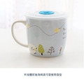 原點居家創意陶瓷兒童馬克杯可愛卡通馬克杯帶蓋馬克杯(三款任選)_5