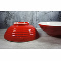 原點居家創意 日式陶瓷麵碗 餐具 紅色 拉麵碗 大號湯碗 內白外紅款 貼花款 兩款任選_4