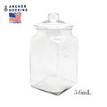 【anchor】美國安佳 儲物罐(玻璃上蓋) 5.6L 5600mL 5600cc 餅乾罐 飼料罐 玻璃罐